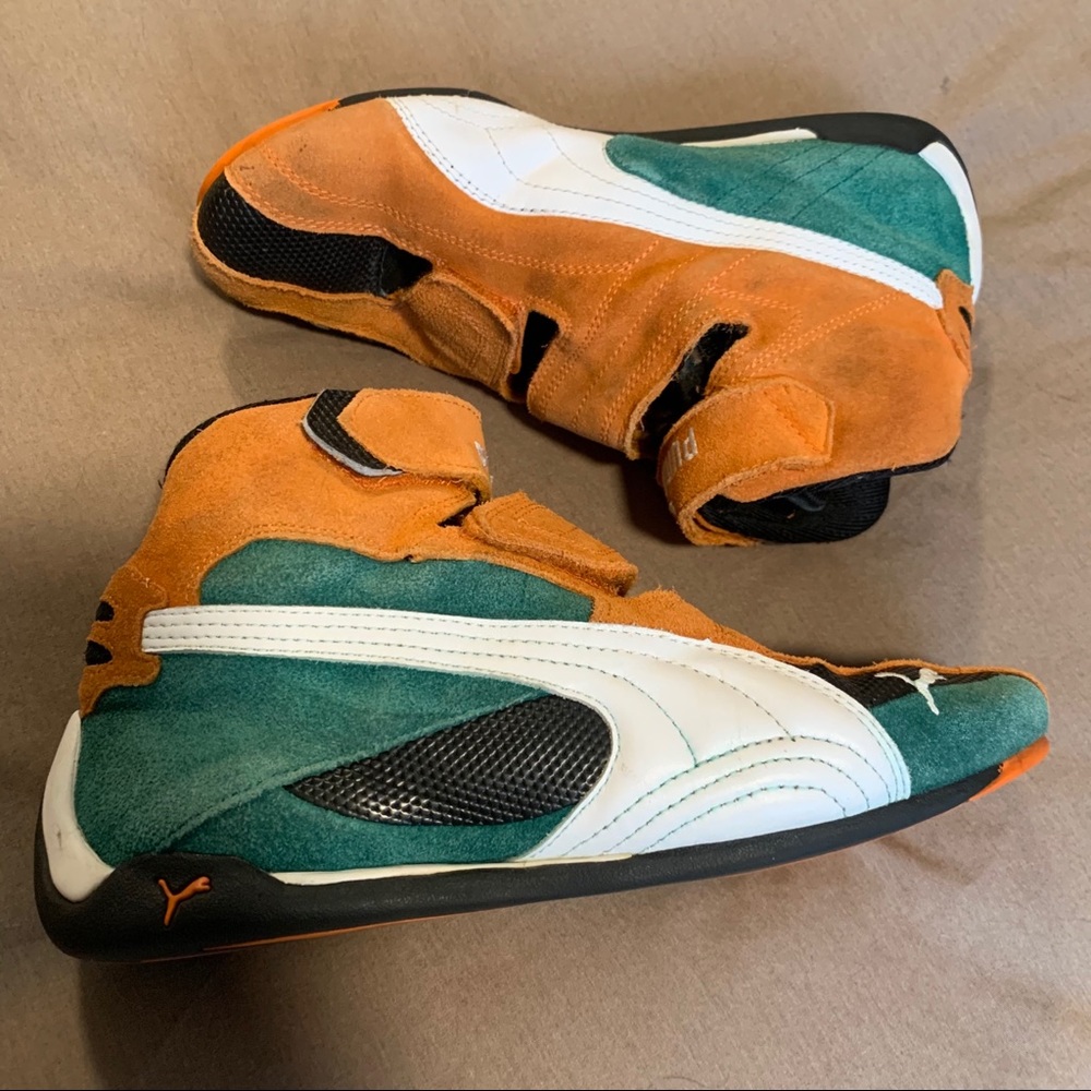 Puma | Suede Orange & Green Runners